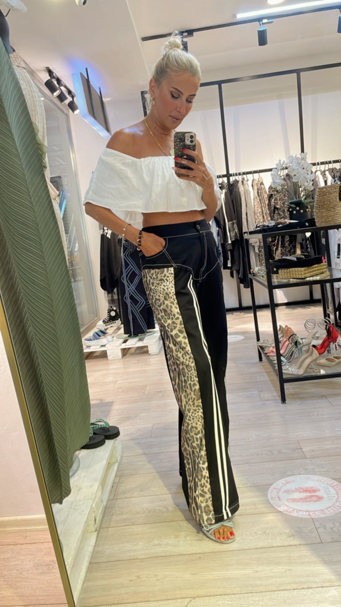 H4 TASARIM LEOPAR PANTOLON
