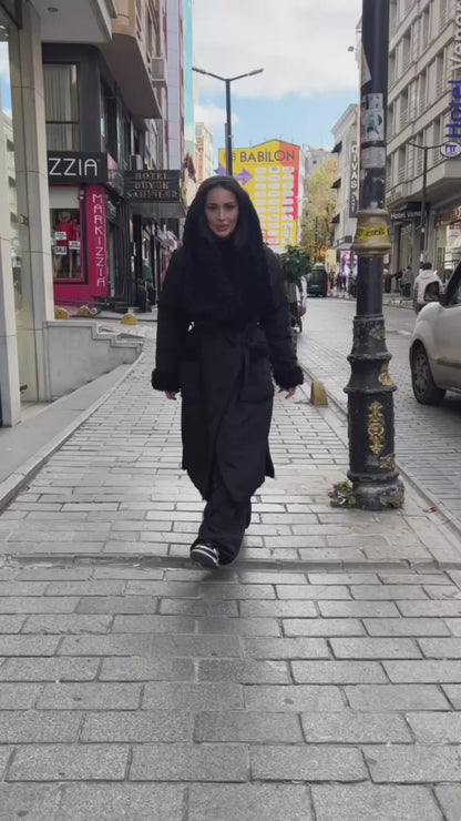 Tasarım kürk detay kaban